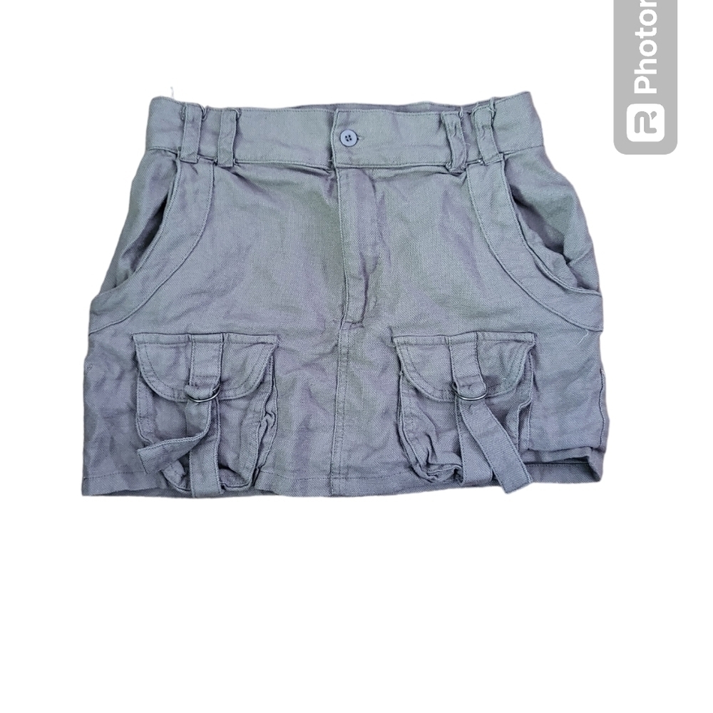 Fashion‎ Nova linen blend cargo mini skirt size M